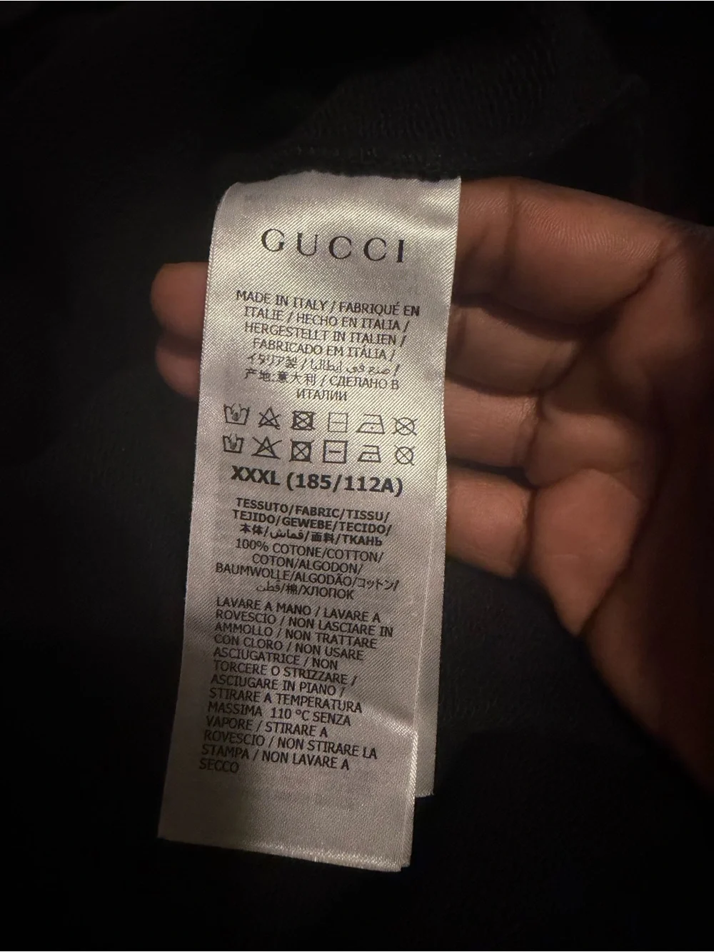 Gucci Black Hoodie with Red, White & Green Stripes